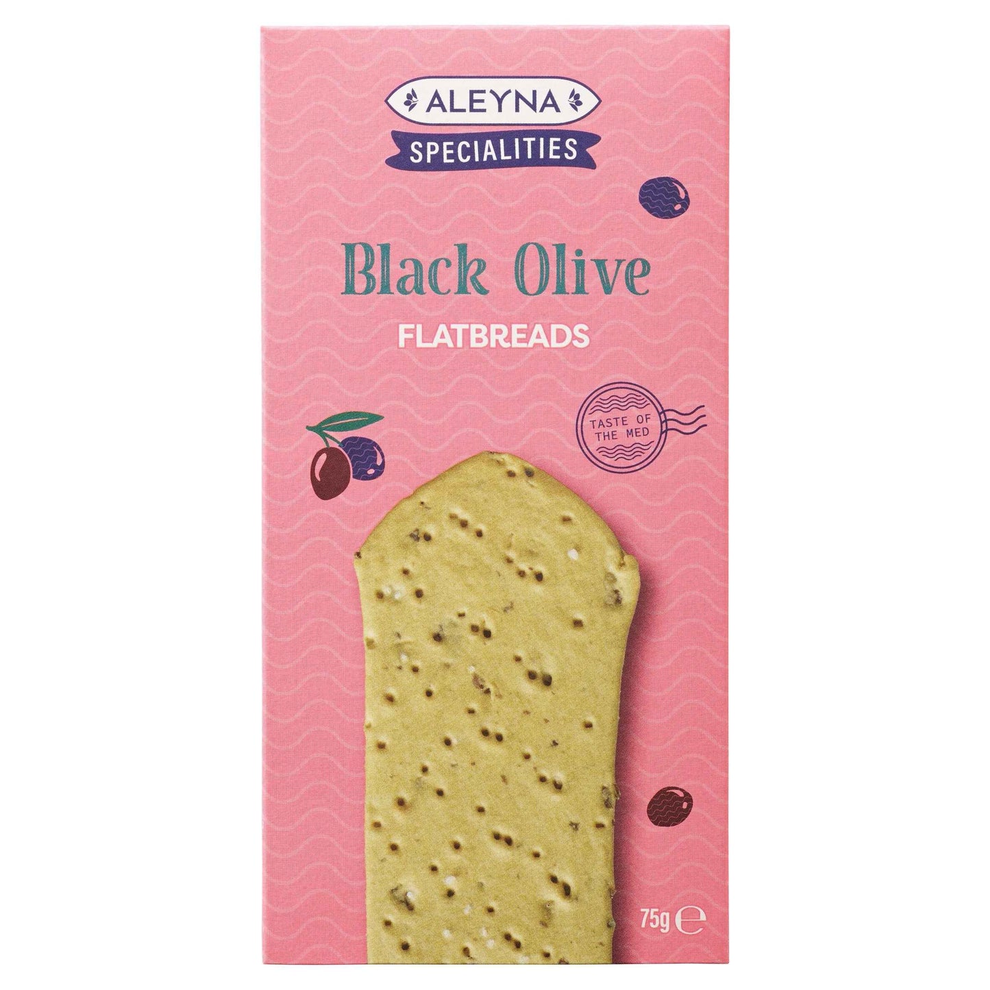 ALEYNA Specialities Black Olive Flatbreads 75g