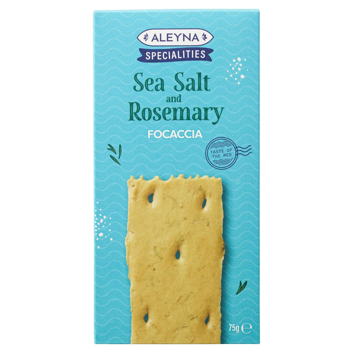 ALEYNA Specialities Sea Salt And Rosemary Focaccia 75g 75g pack