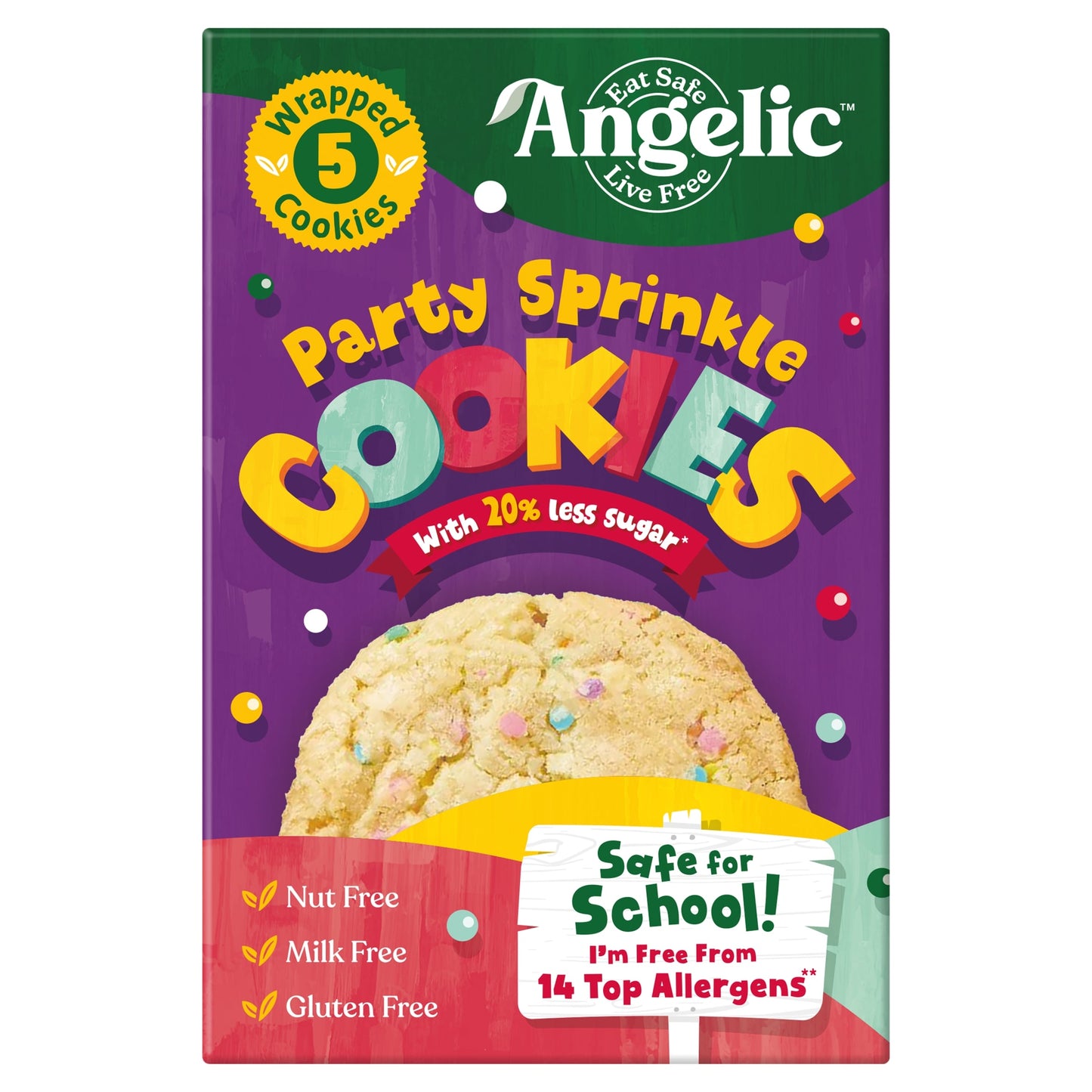 Angelic Kids Party Sprinkles Cookies 120g — image 1