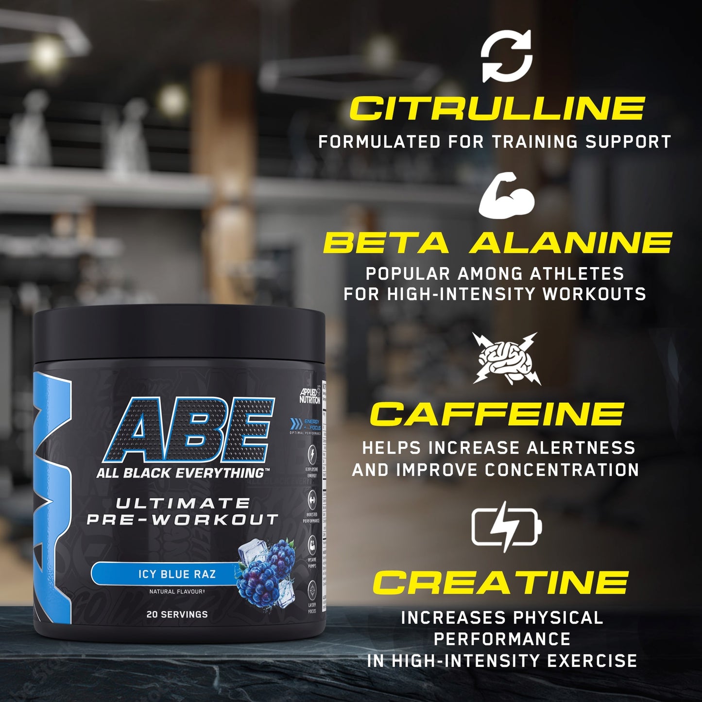 Applied Nutrition ABE Ultimate Pre Workout Icy Blue Raz 250g — image 5