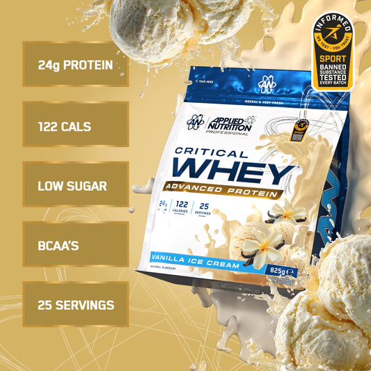 Applied Nutrition Critical Whey Protein Powder Vanilla Ice Cream 825g — image 2