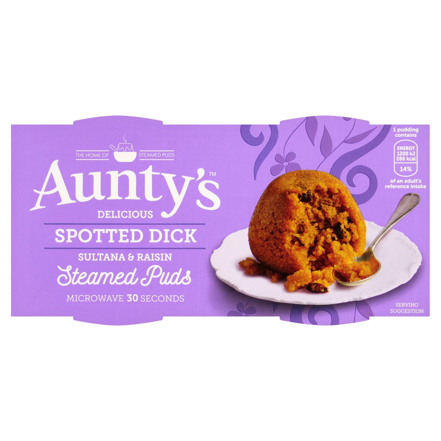Auntys Spotted Dick Steamed Puddings 2 Pack 190G — image 1