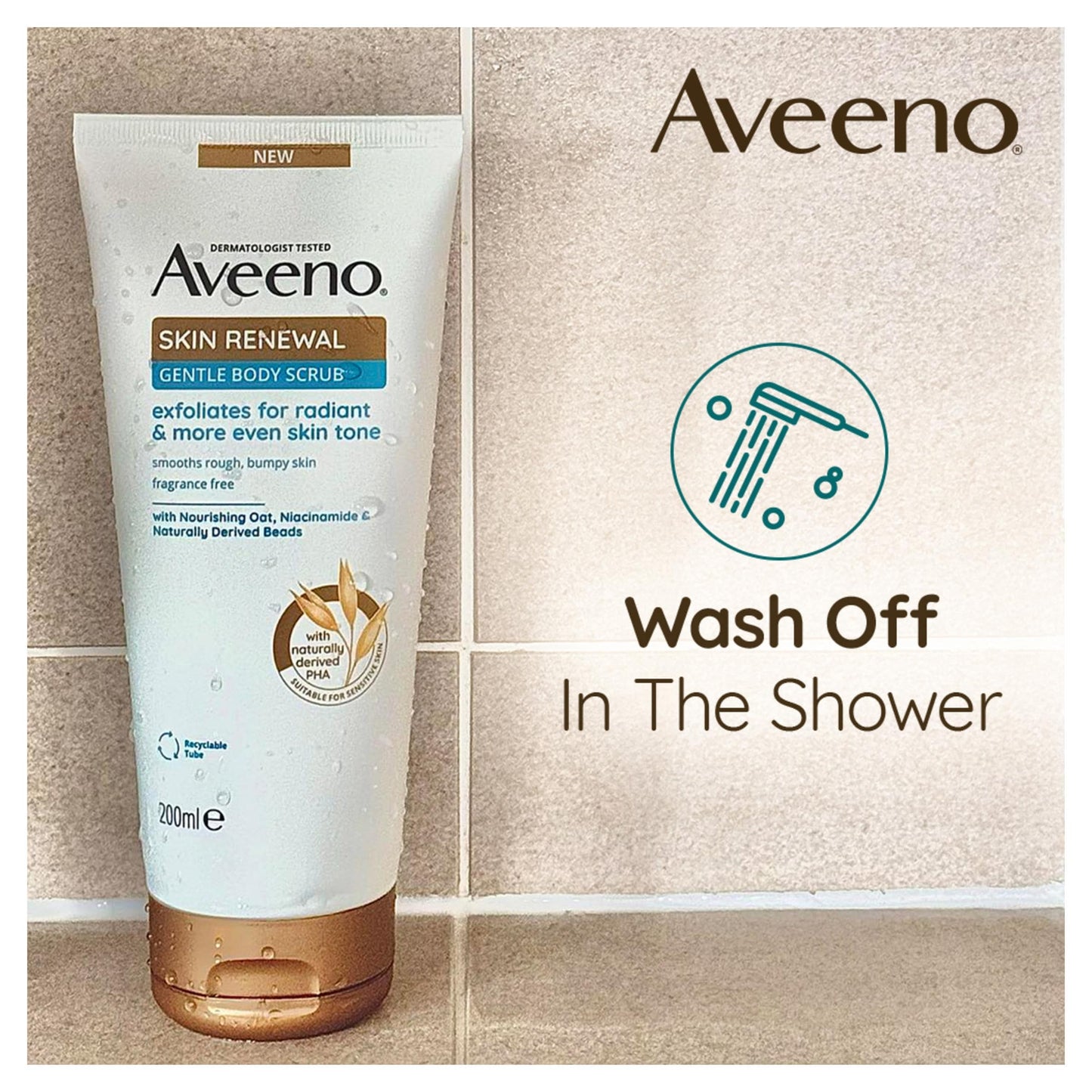 Aveeno Skin Renewal Gentle Body Lotion Scrub Rough & Bumpy Skin 200ml — image 5
