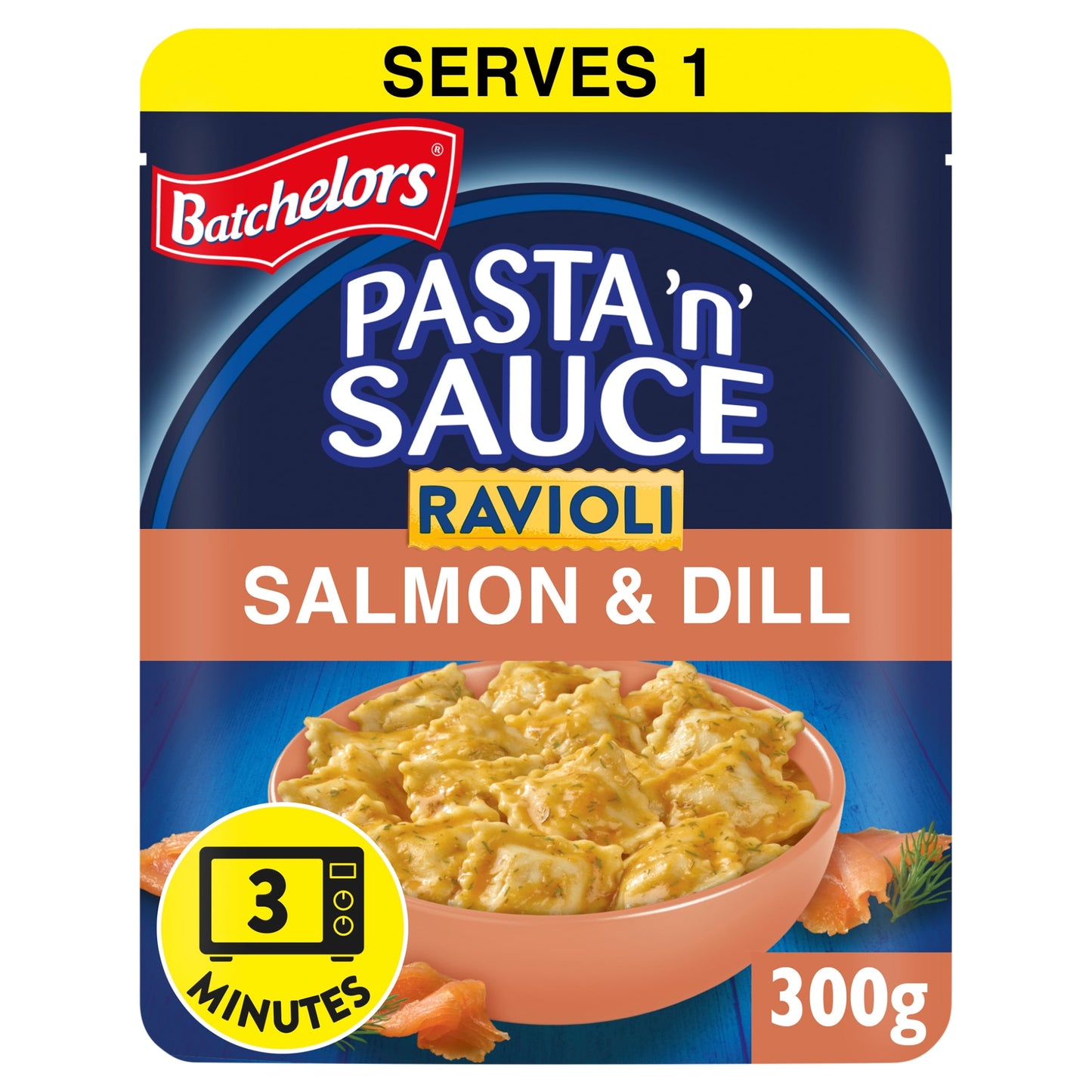 Batchelors Pasta 'n' Sauce Ravioli Microwave Ready Meal Salmon and Dill 300g — image 1