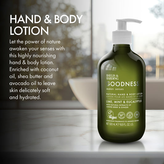 Baylis & Harding Goodness Awaken Lime, Mint & Eucalyptus Hand & Body Lotion 500ml — image 2