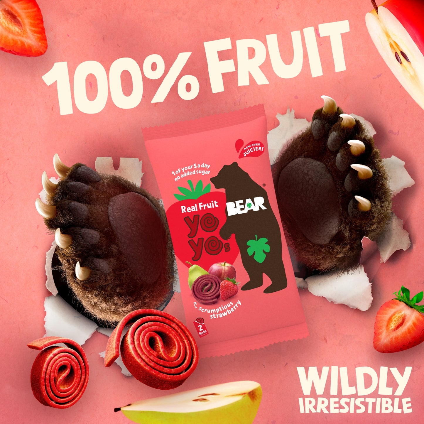 BEAR Fruit Yoyos Strawberry Sharing Box 12 x 10g — image 2