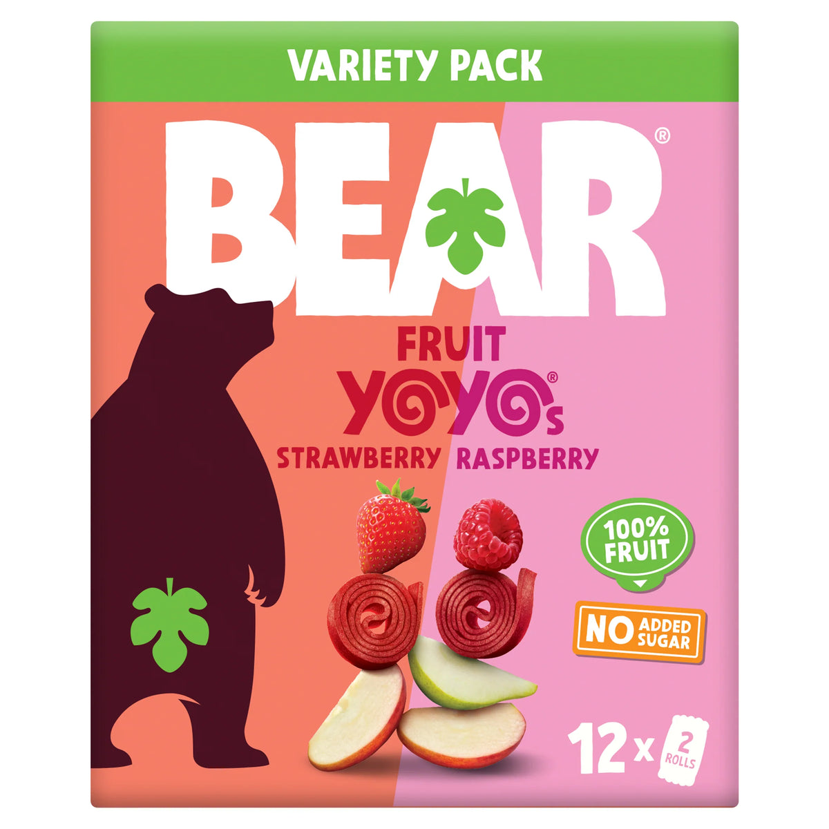 BEAR YOYO fruit strawberry & raspberry Variety Pack 12x20g — image 1