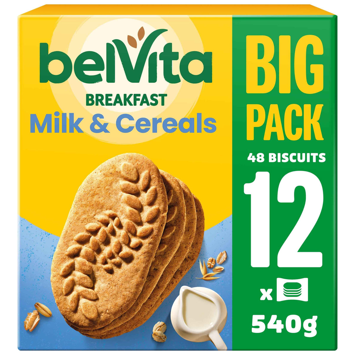 belVita Breakfast Biscuits Milk & Cereals Snack Bars 12 Pack