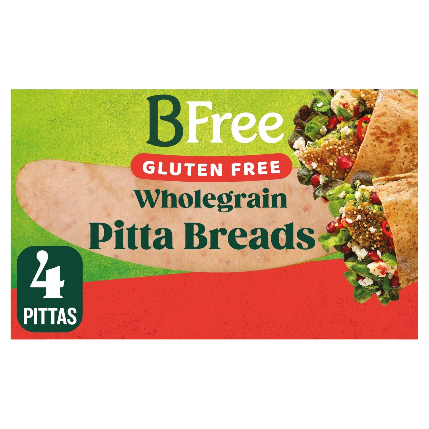 BFree Wholegrain Gluten Free Pitta Bread 4 Pack 55g — image 1