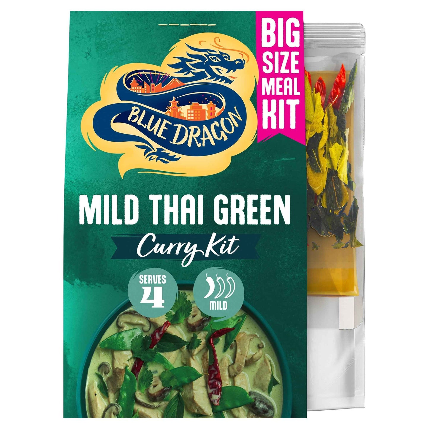 BLUE DRAGON Mild Thai Green Curry Large Meal Kit 501g