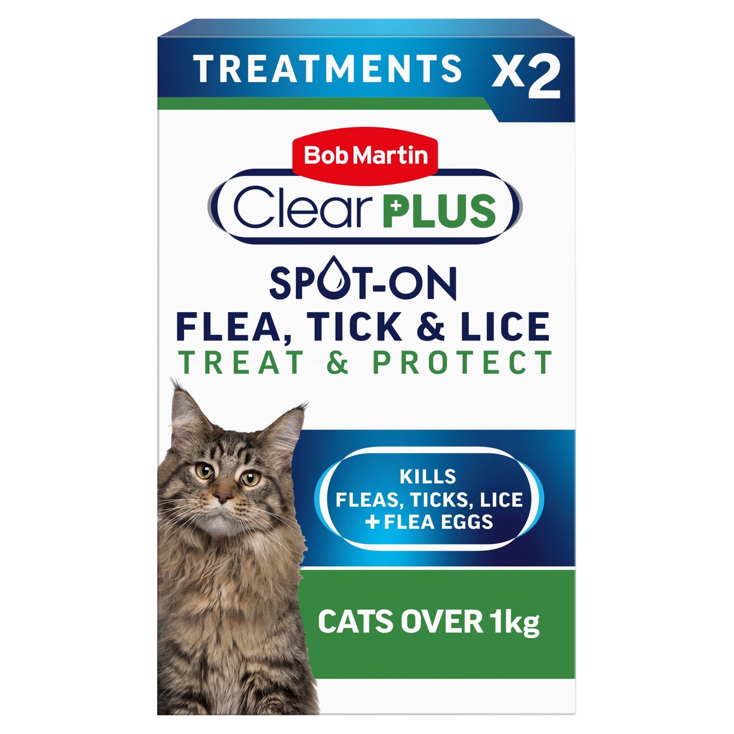 Bob Martin Clear Plus Cat Flea & Tick 2 Tube — image 1