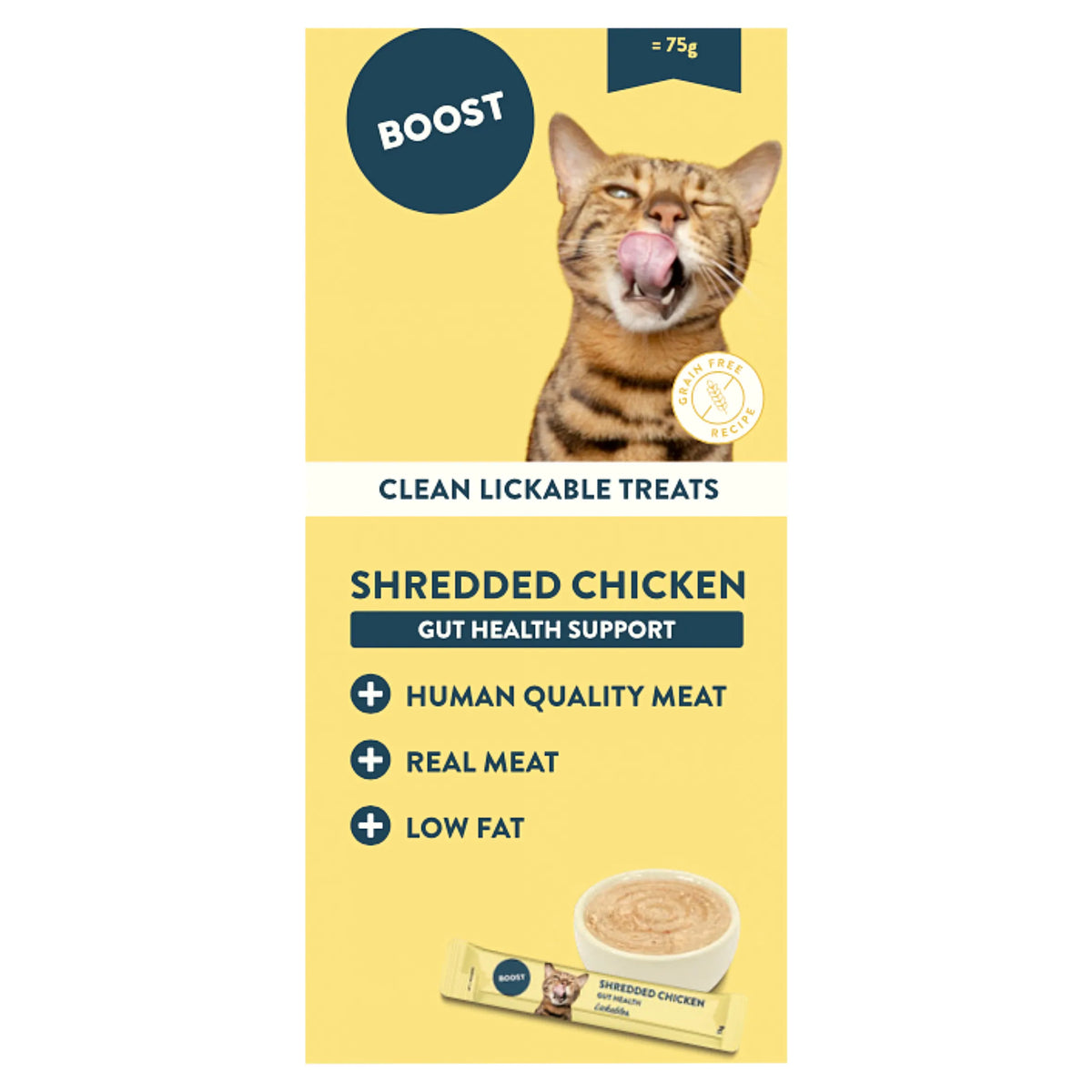 Boost Cat Treats Shredded Chicken Gut Health Support 5x15g — image 1