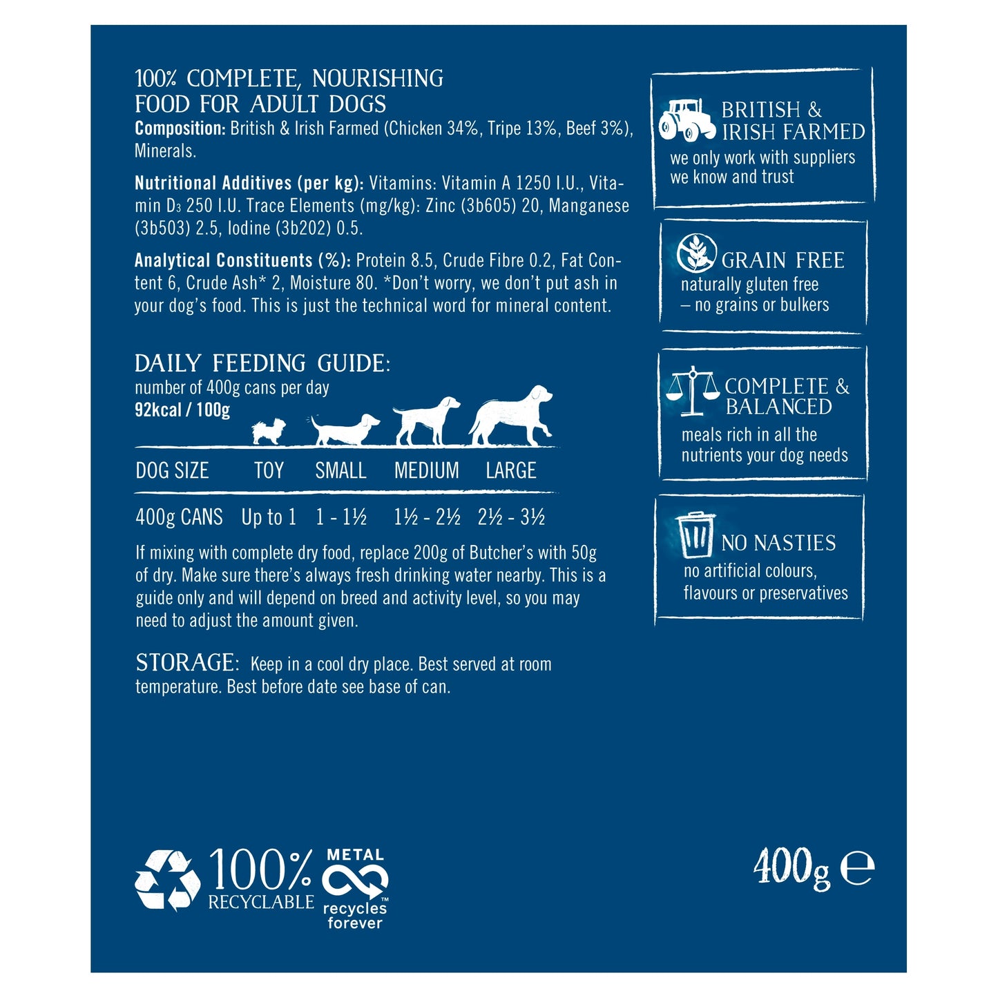 Butcher's Tripe Dog Food Tin 400G — image 2