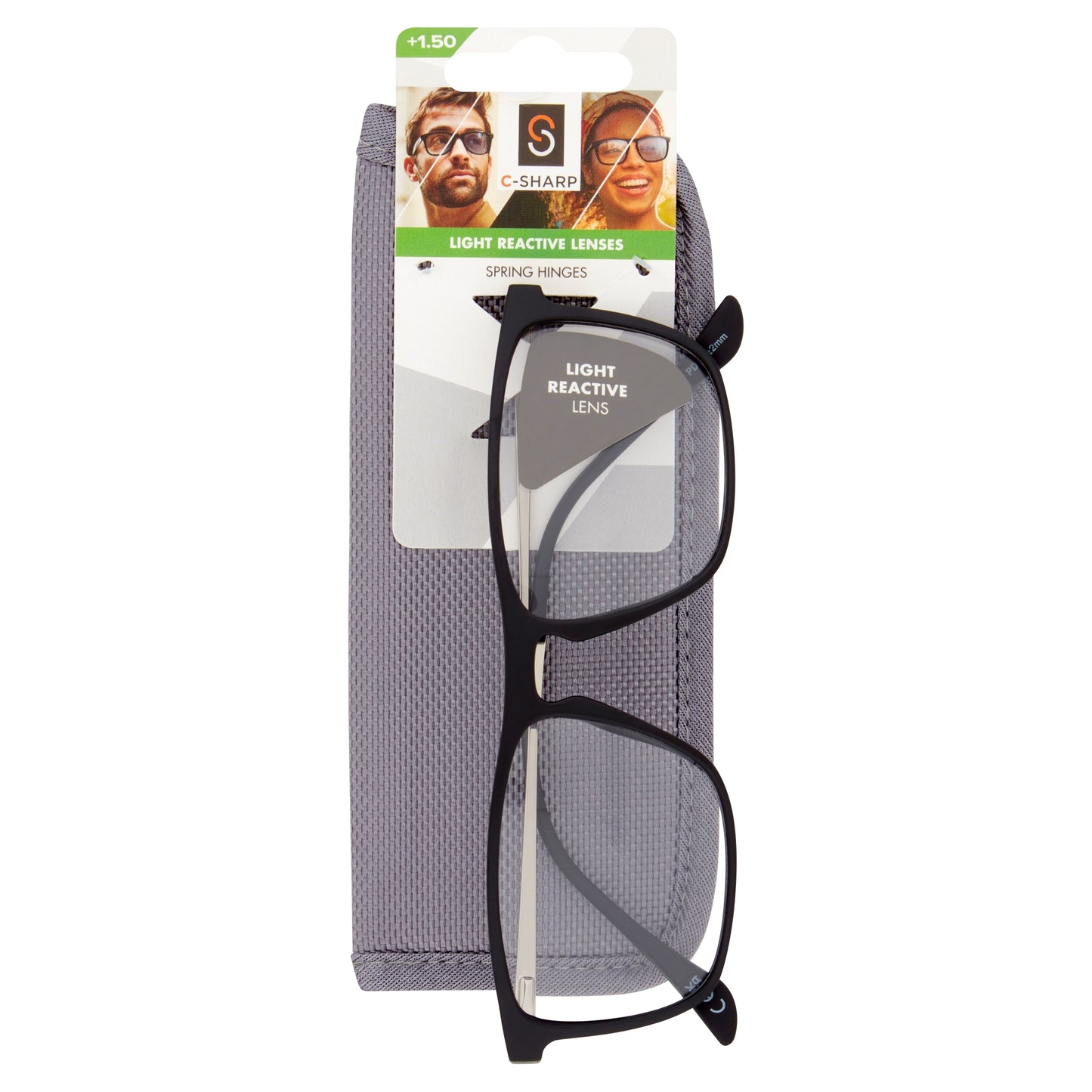 C-Sharp Unisex Reading Glasses & Case +1.5 — image 1