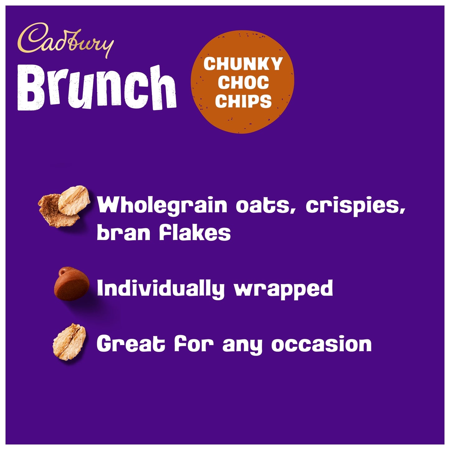 Cadbury Brunch Chocolate Chip Wholegrain Cereal Bars 4 x 28g — image 3