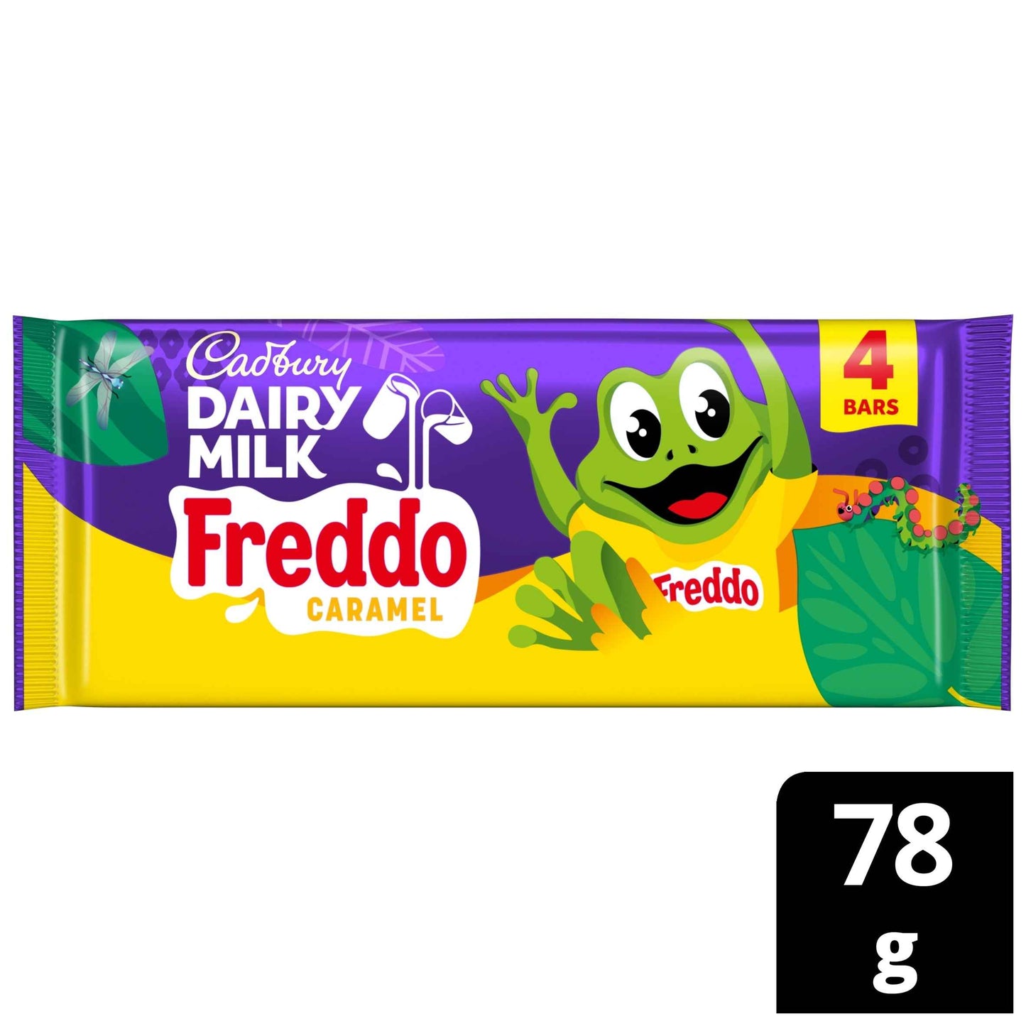 Cadbury Dairy Milk Caramel Freddo Chocolate Kids Multipack 4 X 18g