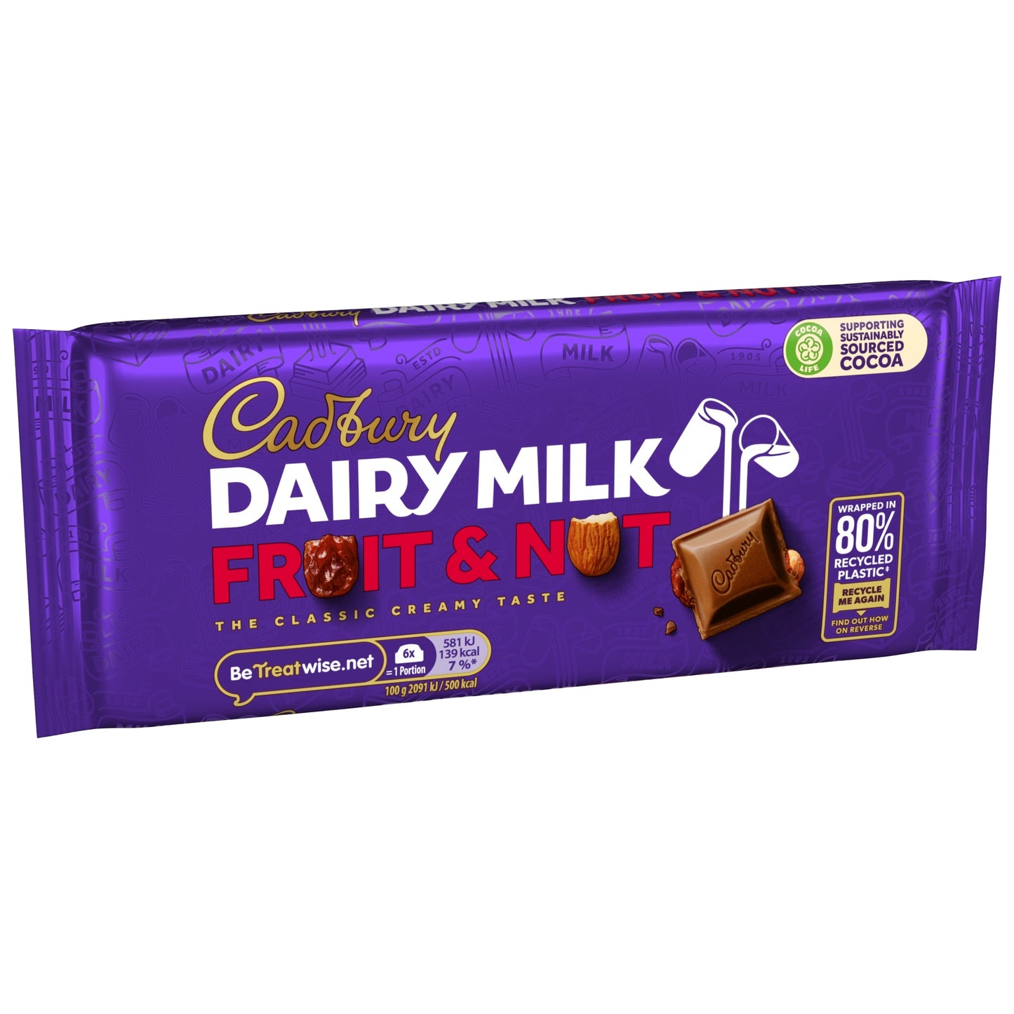Cadbury Dairy Milk Chocolate Fruit & Nut Bar 110G — image 5