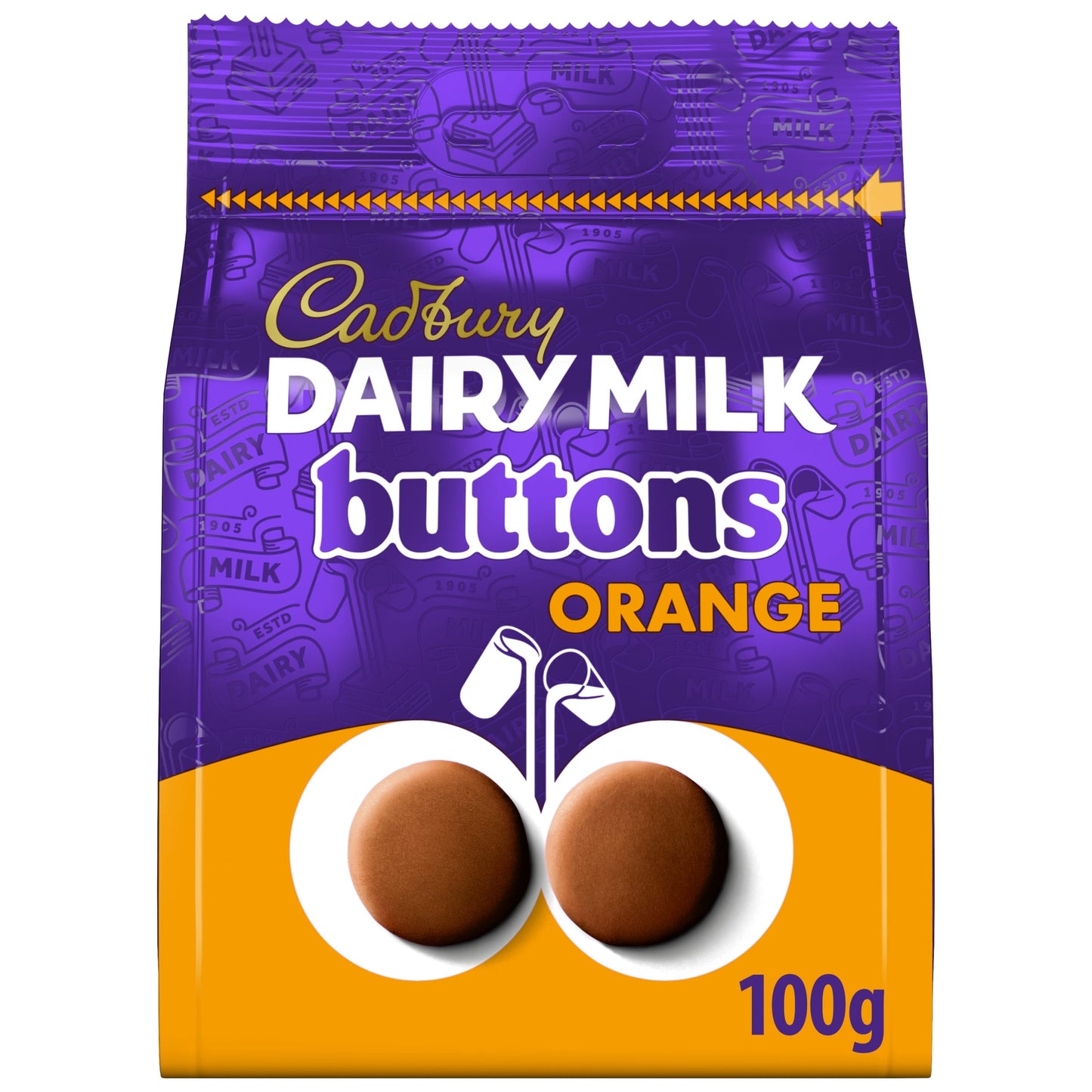 Cadbury Dairy Milk Chocolate Orange Buttons 100G — image 1