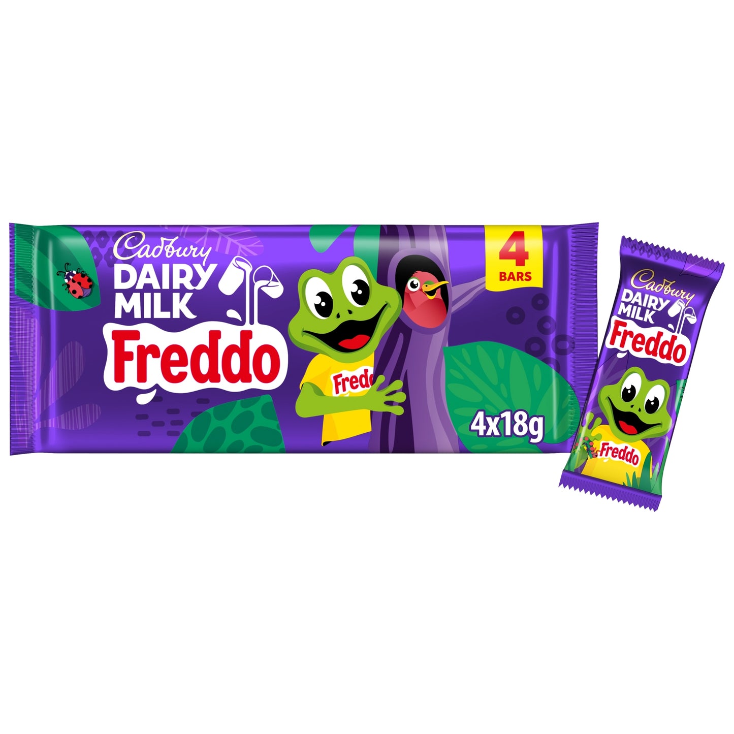 Cadbury Dairy Milk Freddo Chocolate Kids 4 Pack Multipack 4 x 18g — image 1
