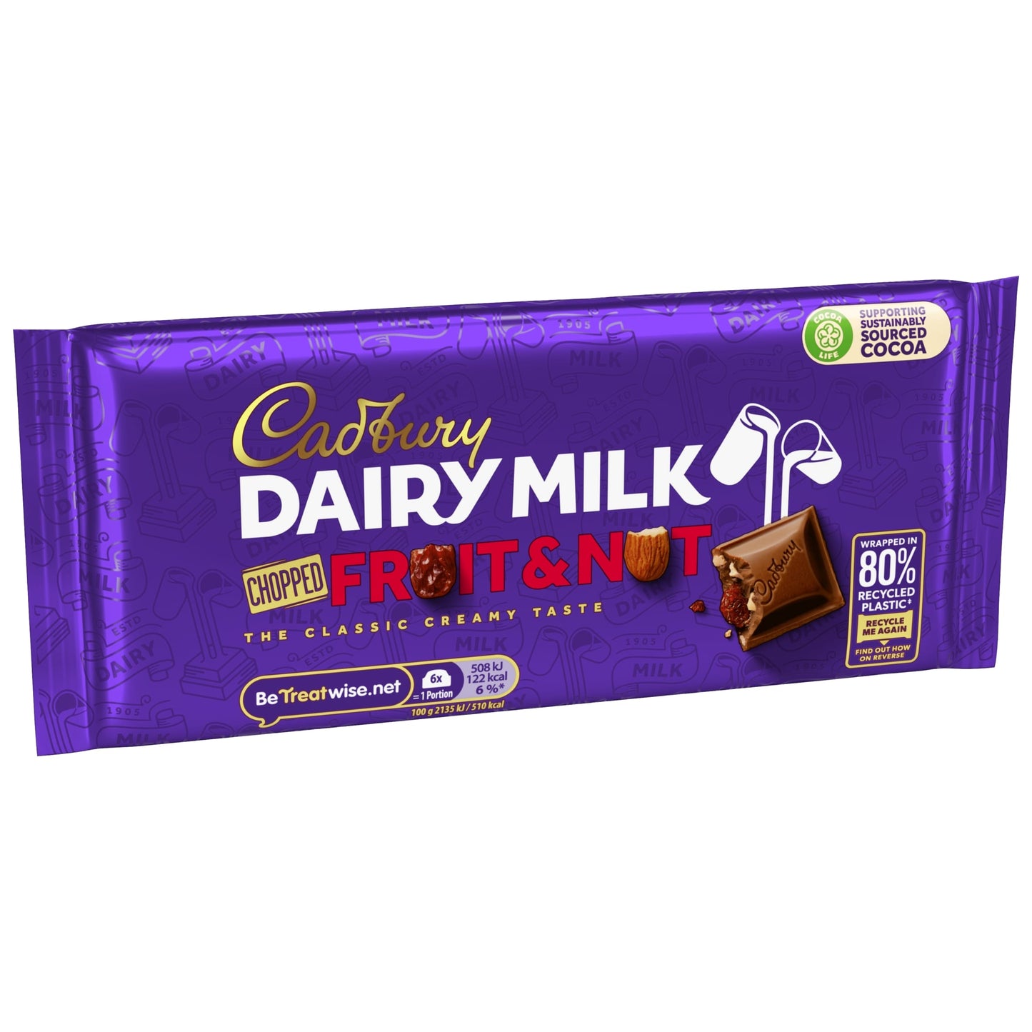 Cadbury Dairy Milk Fruit & Nut Chopped 95G (R) — image 5