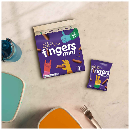 Cadbury Mini Fingers Chocolate Biscuits 5 X 19.3g