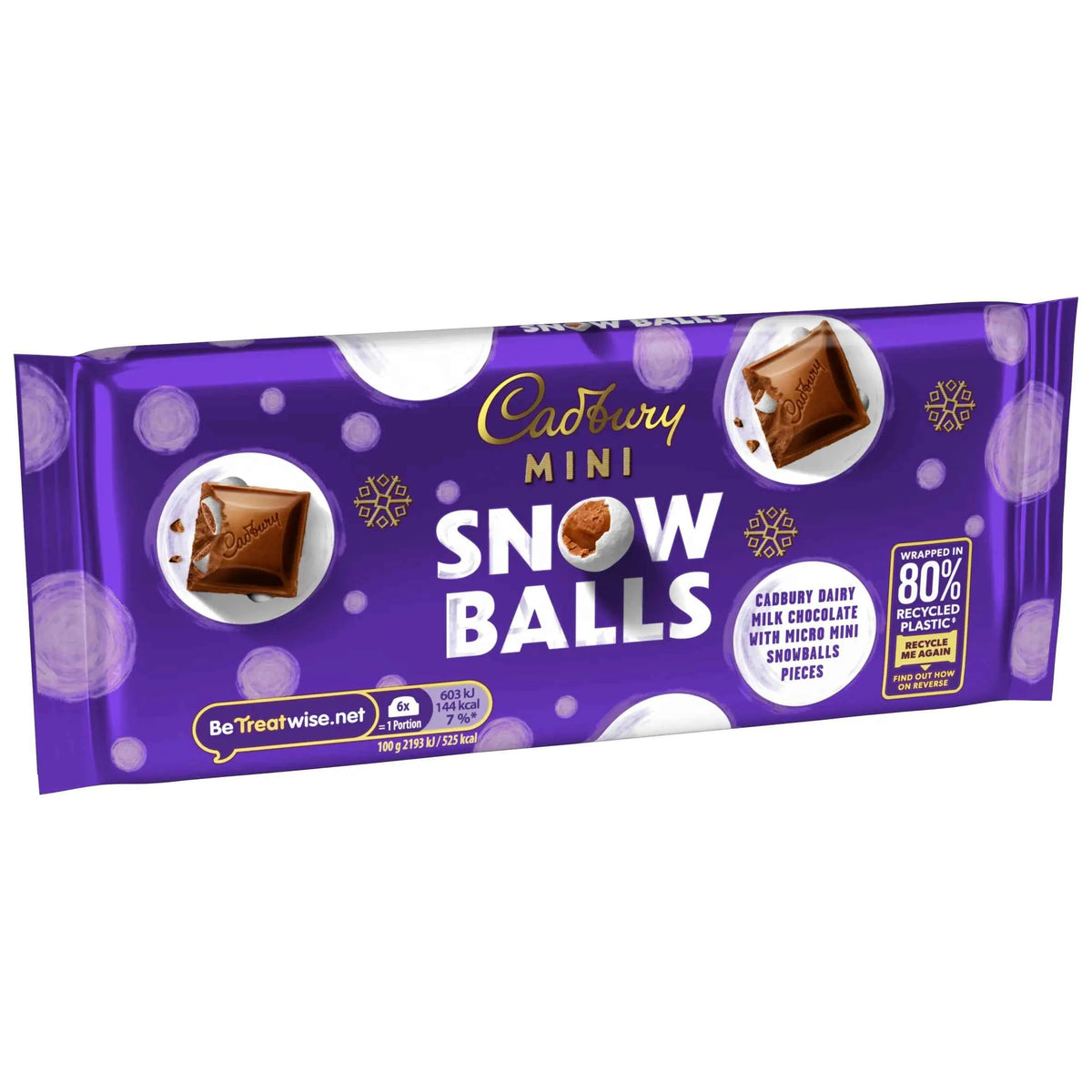 Cadbury Mini Snowballs Chocolate Bar 110g