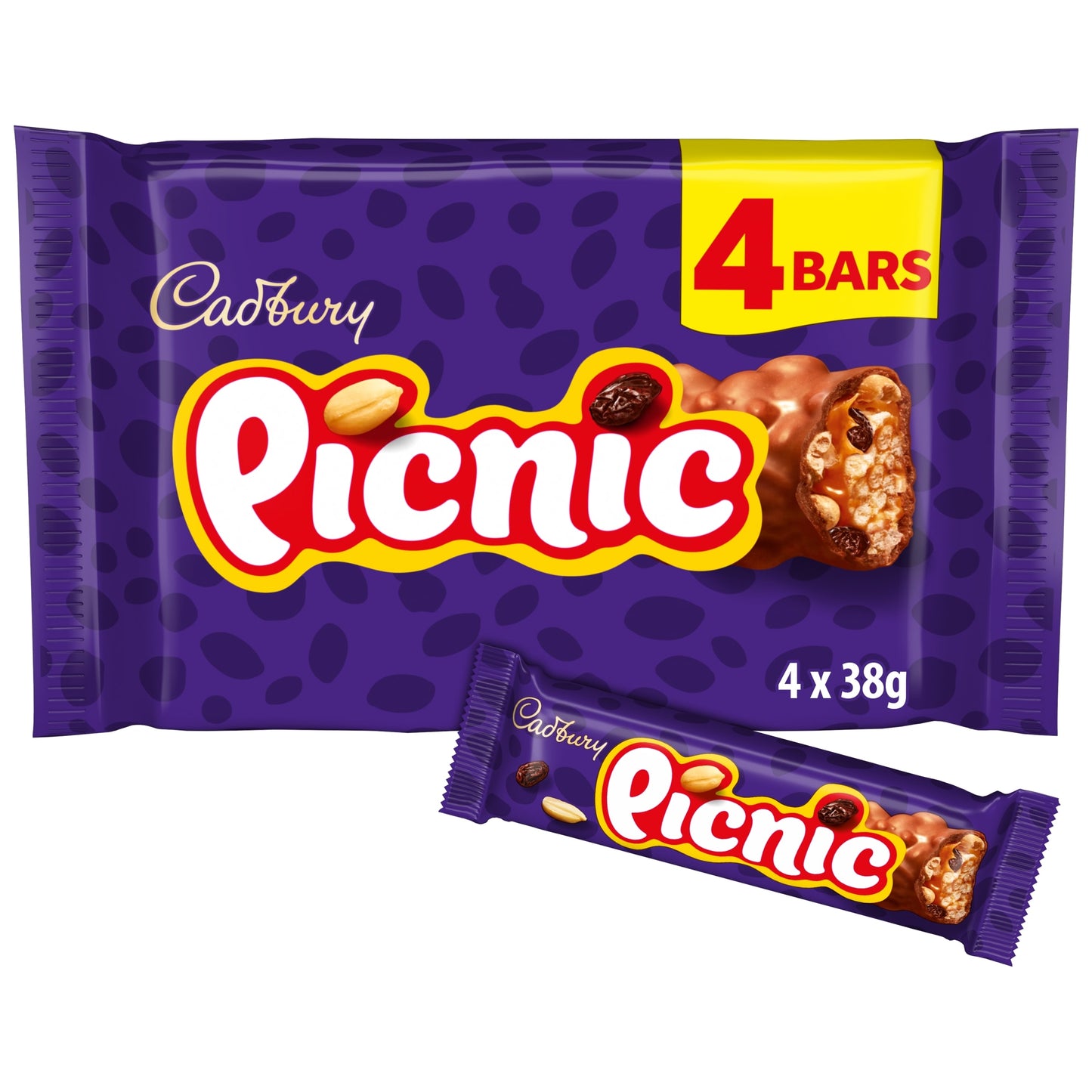 Cadbury Picnic Chocolate Bar 4 Pack Multipack 152g — image 1