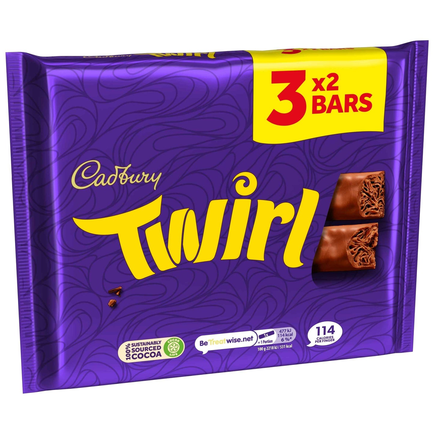 Cadbury Twirl Chocolate Bar 3 Pack Multipack 129g extra photo