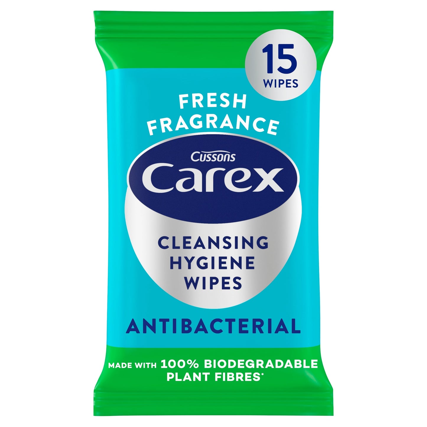 Carex Antibacterial Cleansing Hygiene Wipes 15 Pack — image 1