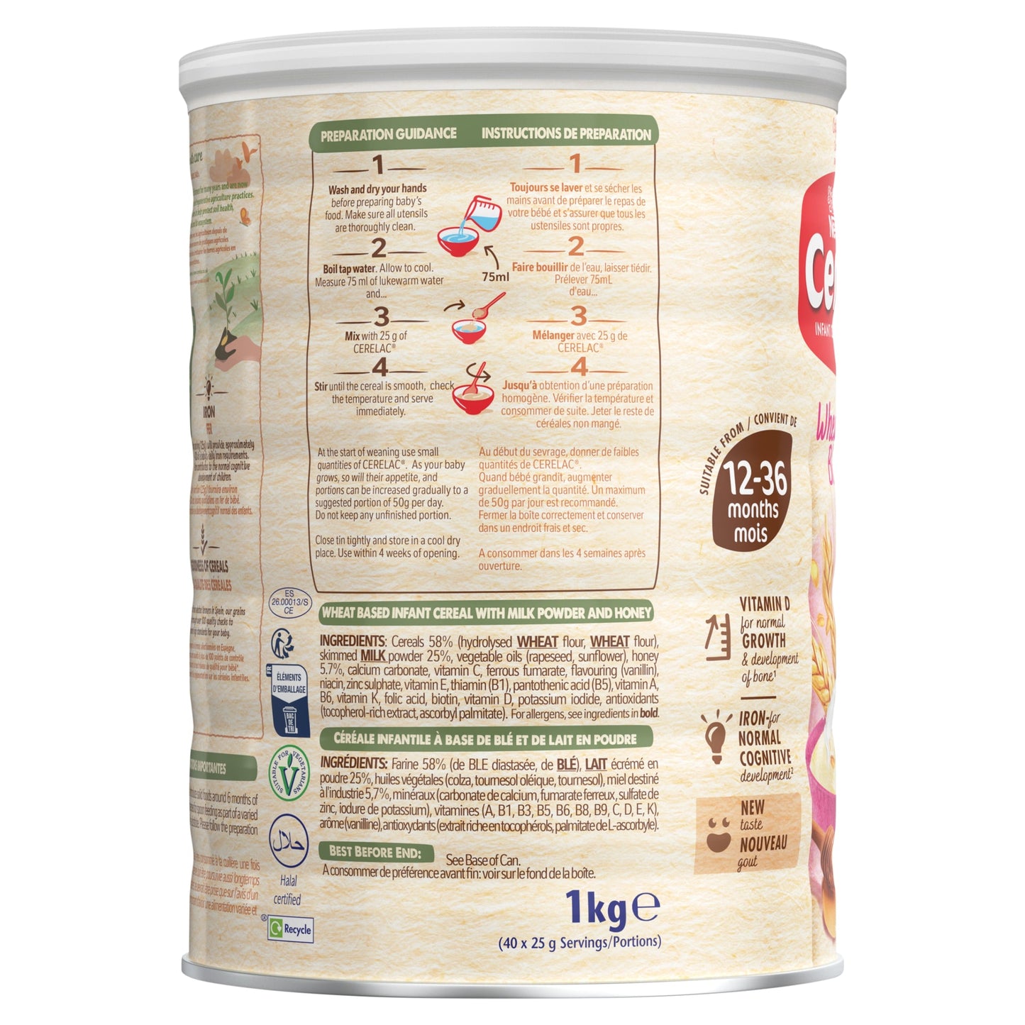 Cerelac Infant Cereals With Milk Honey & Wheat 12+ Months 1kg — image 5