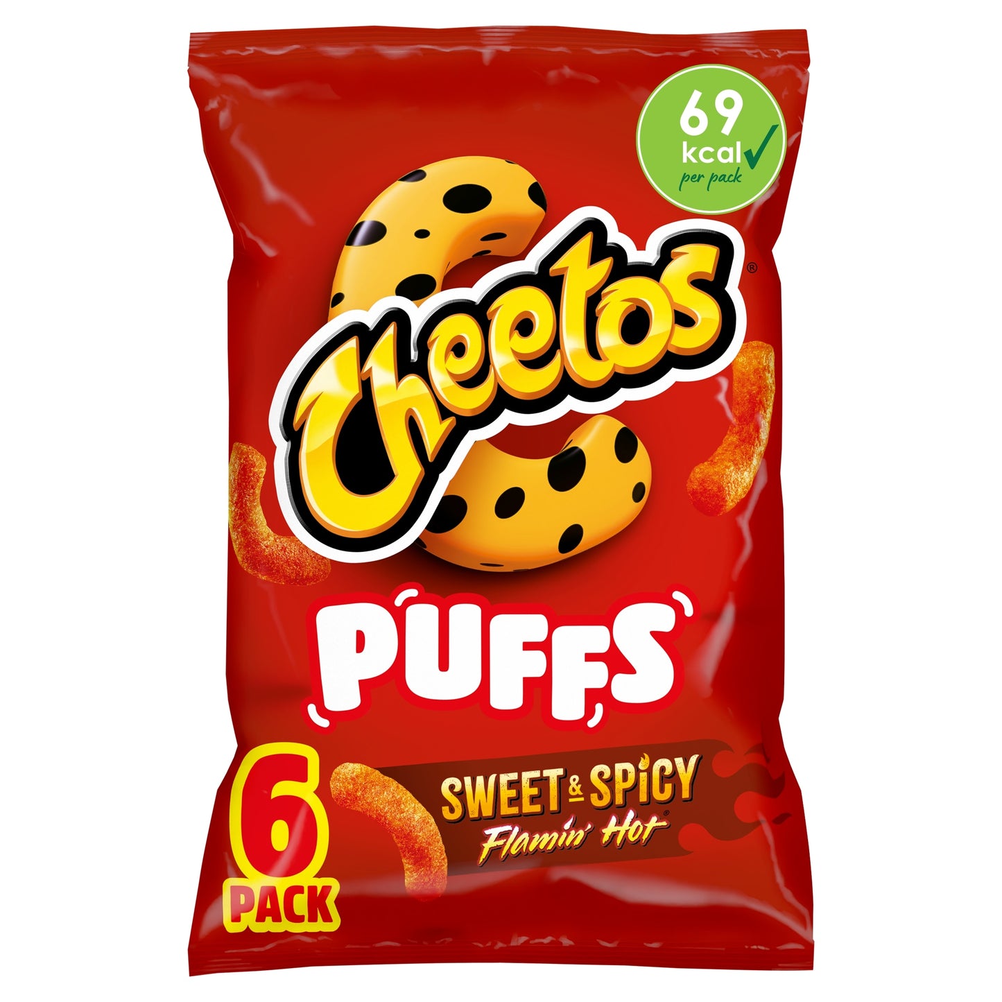 CHEETOS Puffs Sweet & Spicy Flamin' Hot Crisps 6 X 13g 6x13g gallery