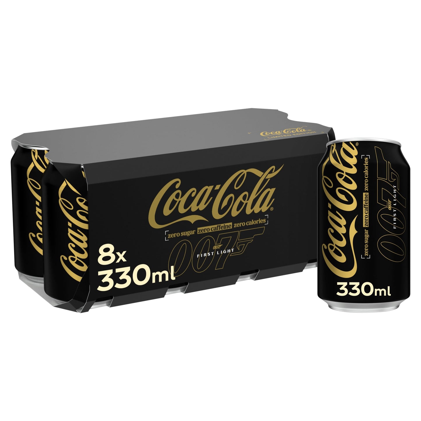 Coca-Cola Zero Sugar Zero Caffeine Soft Drink Cans 8 x 330 mL — image 1