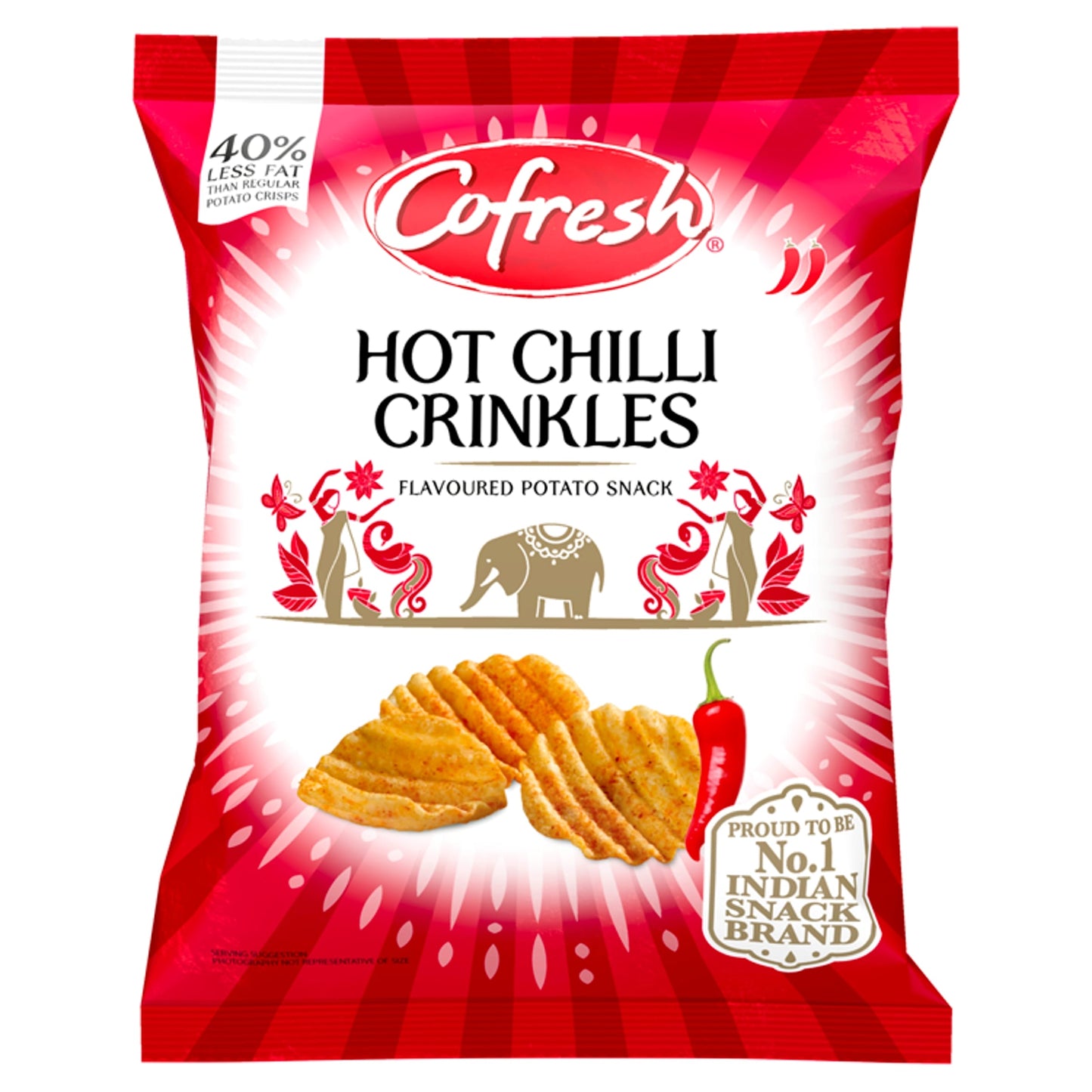Cofresh Hot Chilli Potato Crinkles 80G — image 1