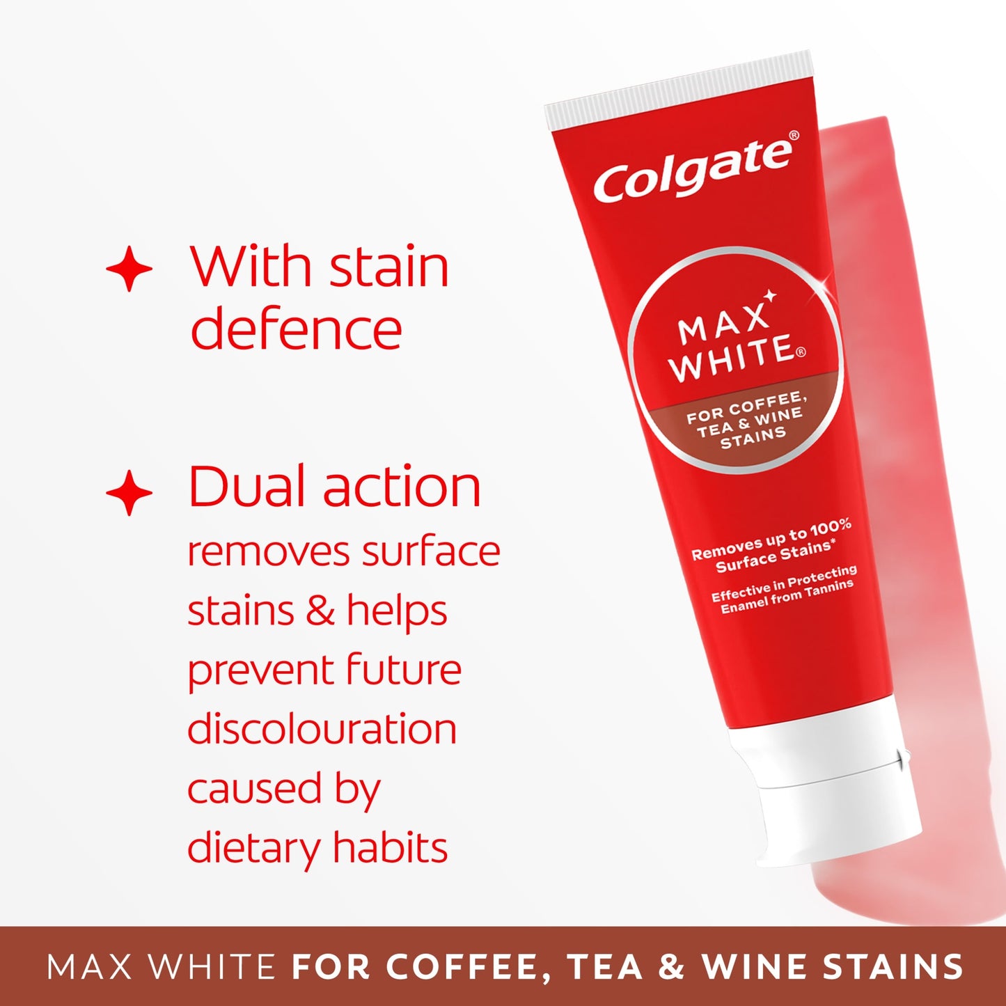Colgate Max White For Coffee, Tea & Wine Stains Whitening Toothpaste 75ml — image 5