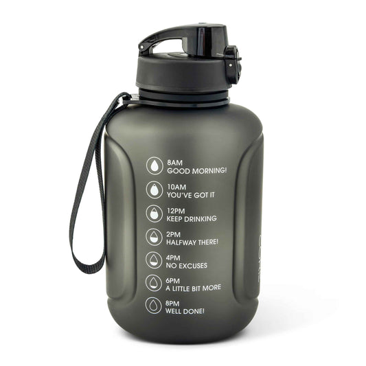 CORE KITCHEN Black Plastic Barrel Water Bottle 1.5l
