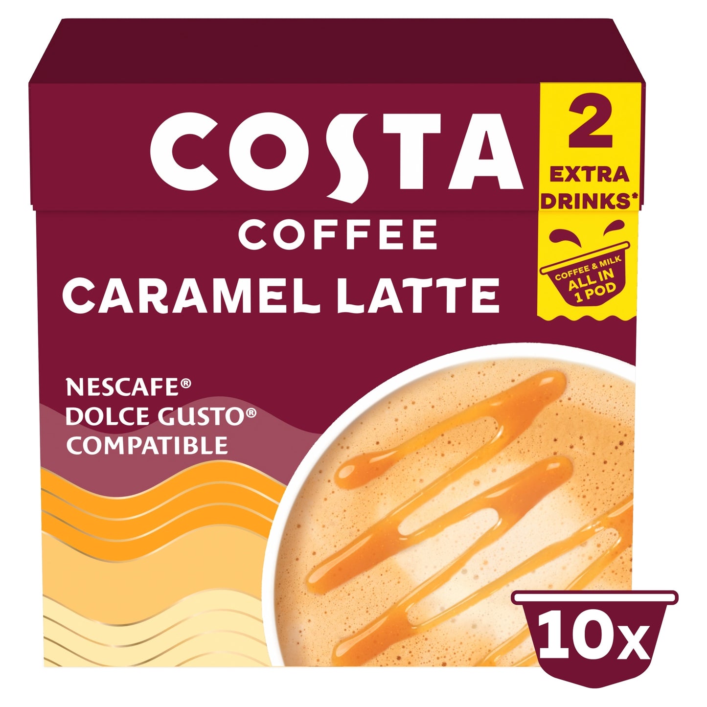 Costa Coffee Caramel Latte Pods 10 X 16G — image 1