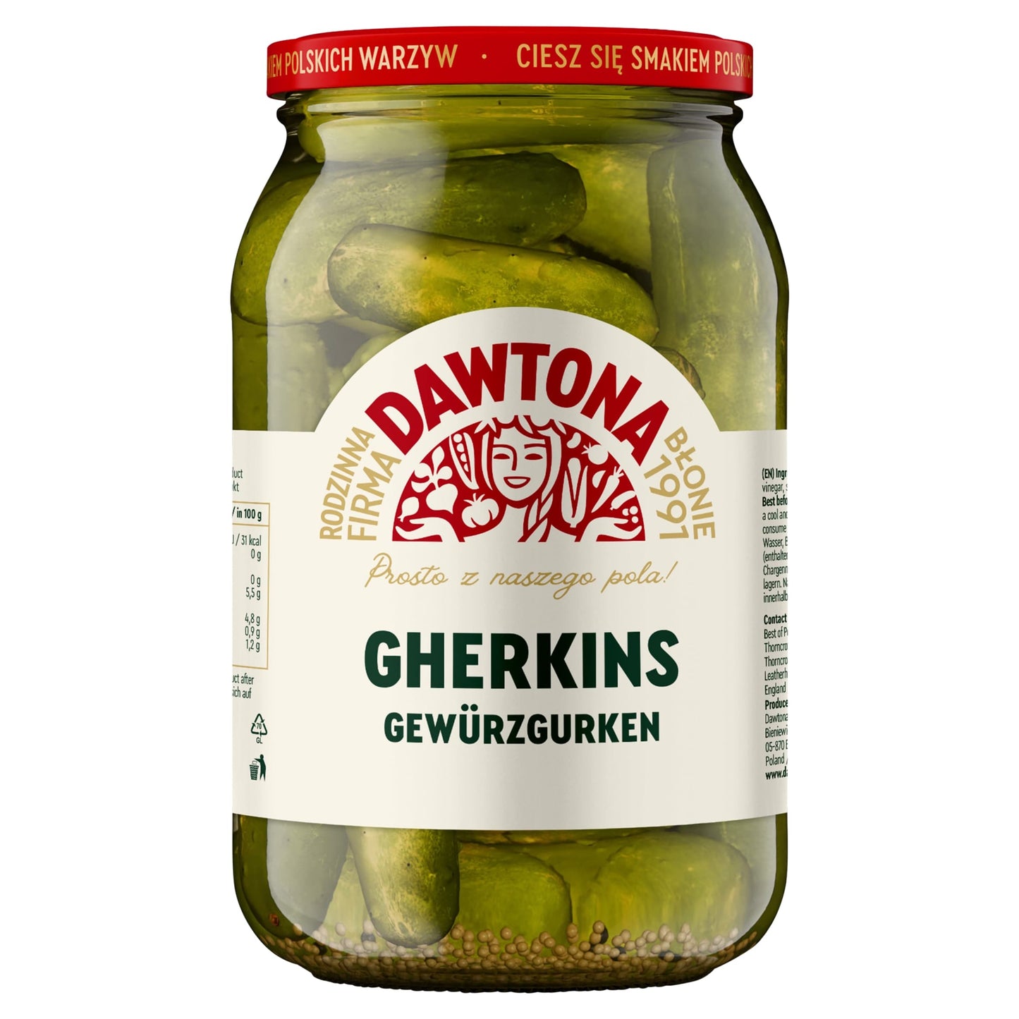Dawtona Pickled Gherkins 900G — image 1