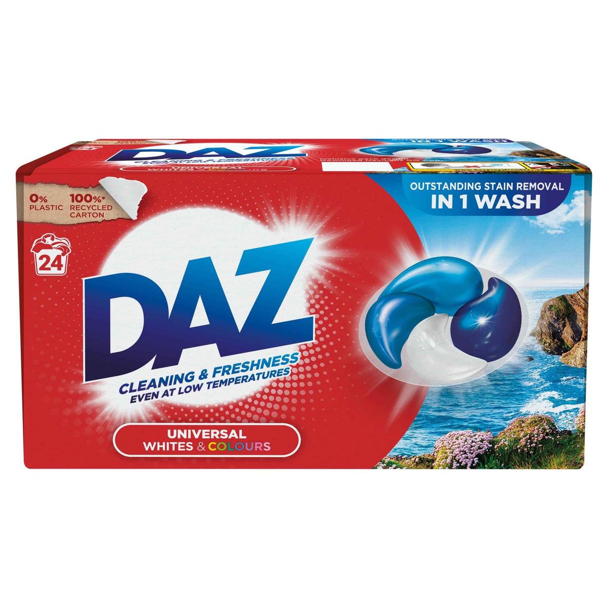 DAZ Cleaning & Freshness Whites & Colours Caps 24 Washes 400.8g 400.8g pack