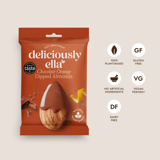 DELICIOUSLY ELLA Chocolate Orange Dipped Almonds 27g