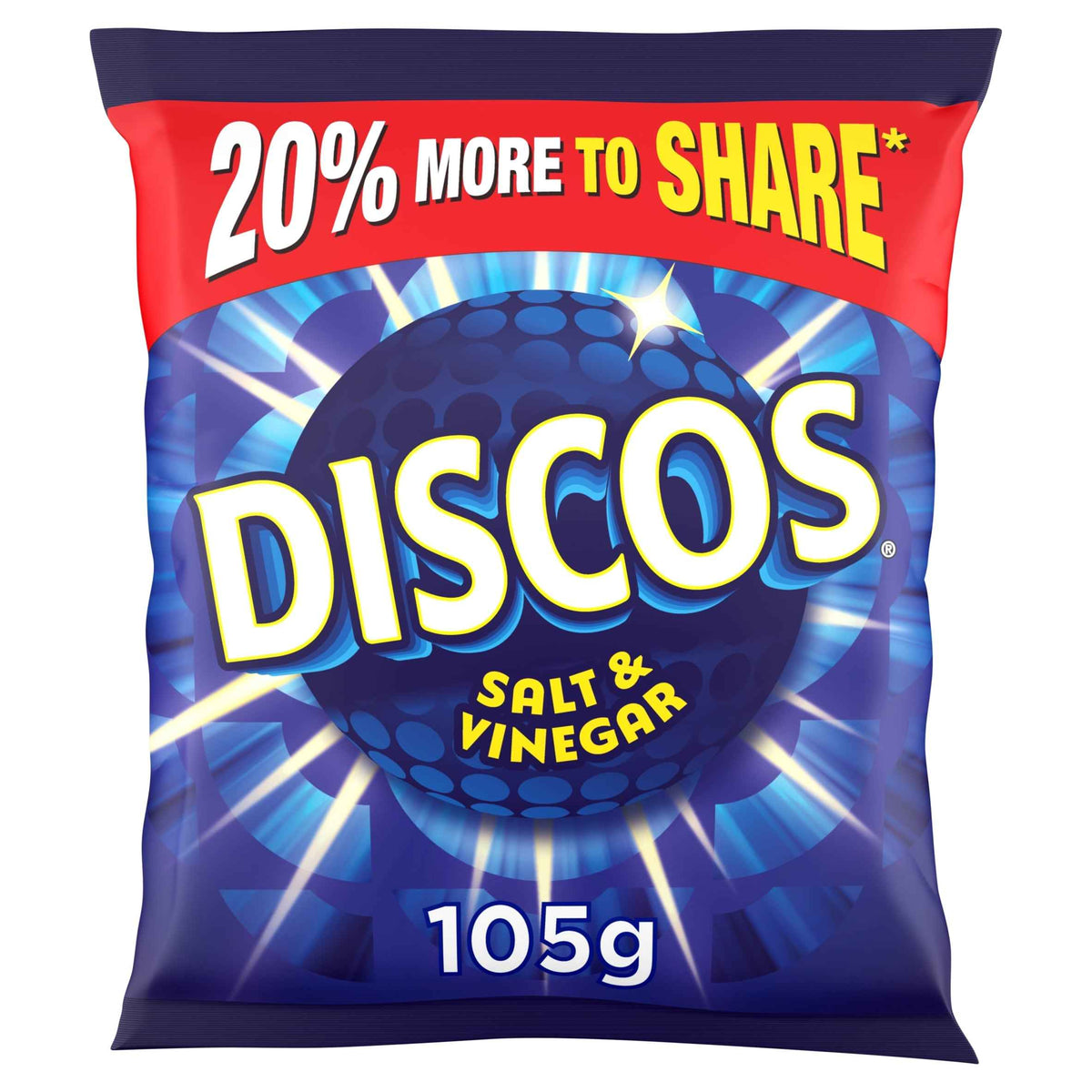DISCOS Salt & Vinegar Sharing Crisps 105g