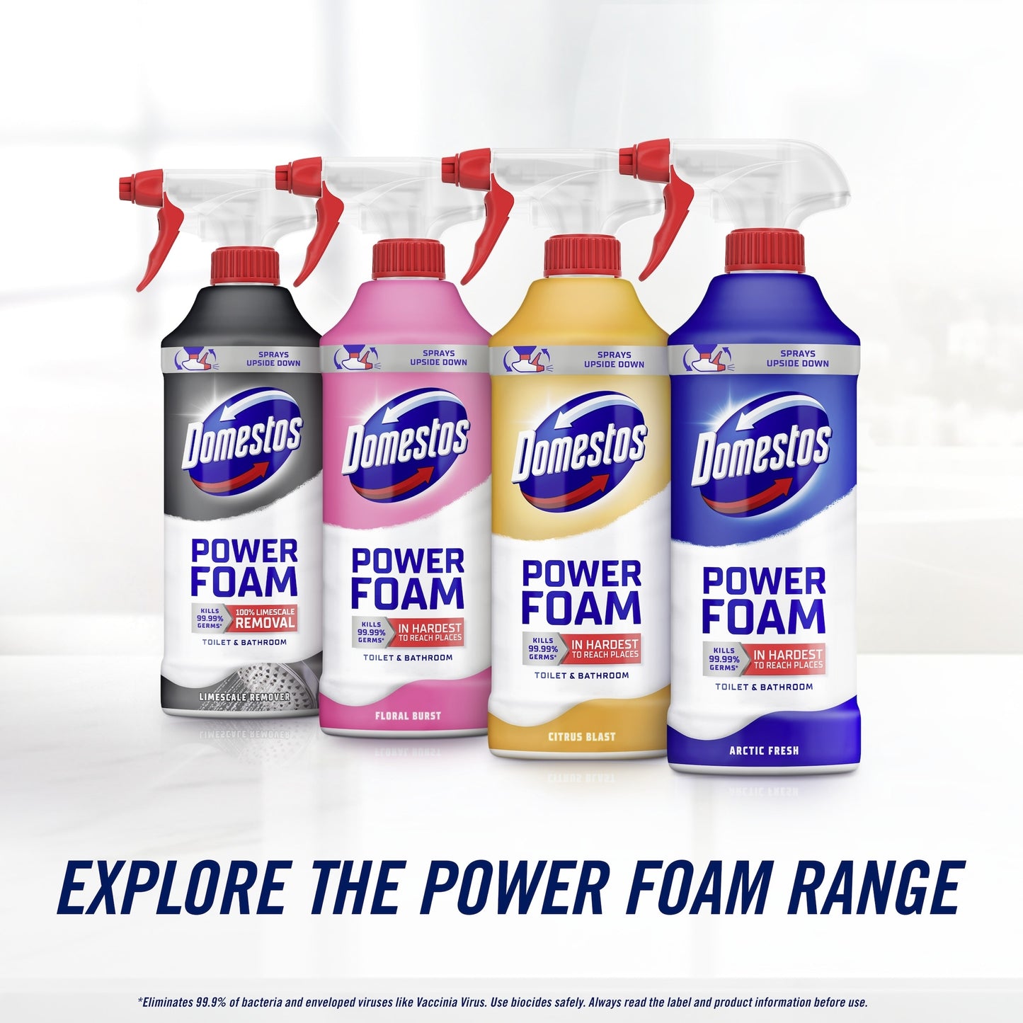 Domestos Power Foam Toilet and Bathroom Cleaner Arctic Fresh 450ml — image 5