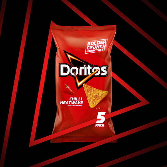Doritos Chilli Heatwave Tortilla Chips Multipack Crisps 5x30g 5x30g pack shot