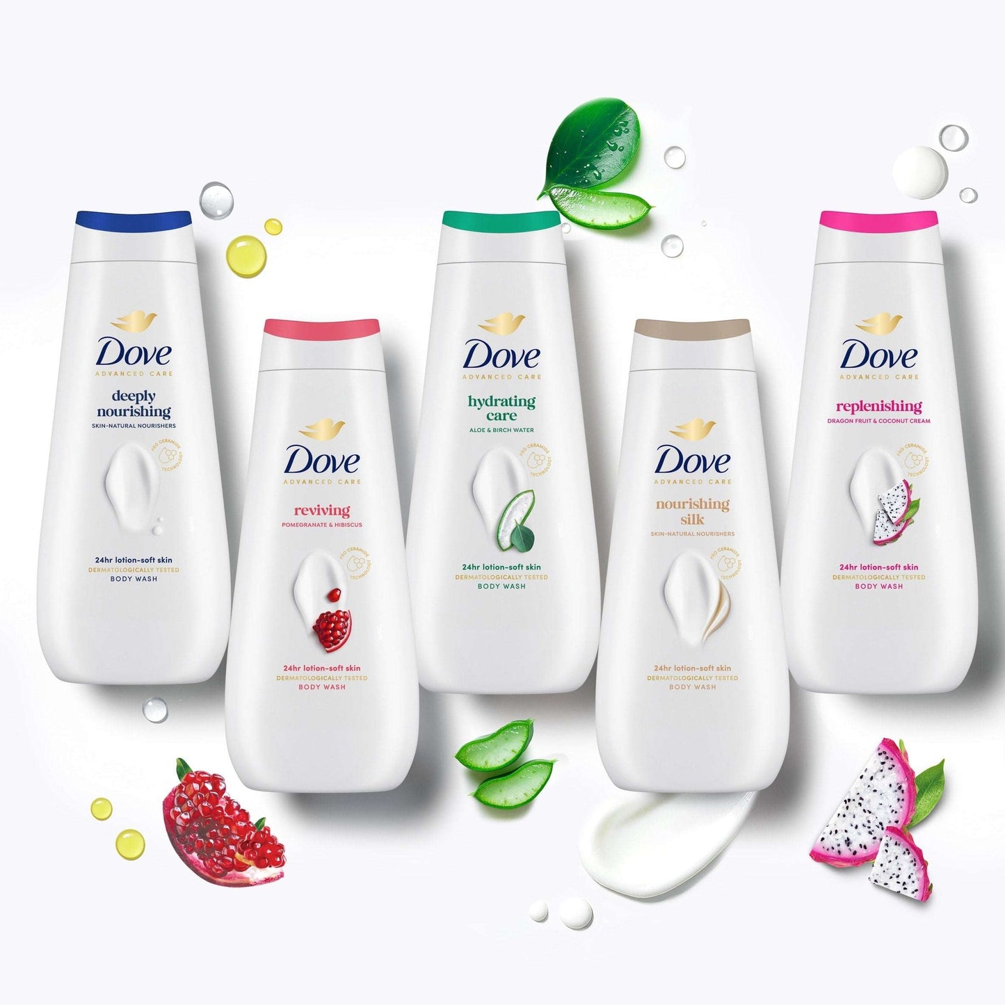 Dove Nourishing Silk 24hr Moisturisation Advanced Care Body Wash Shower Gel 400ml — image 4