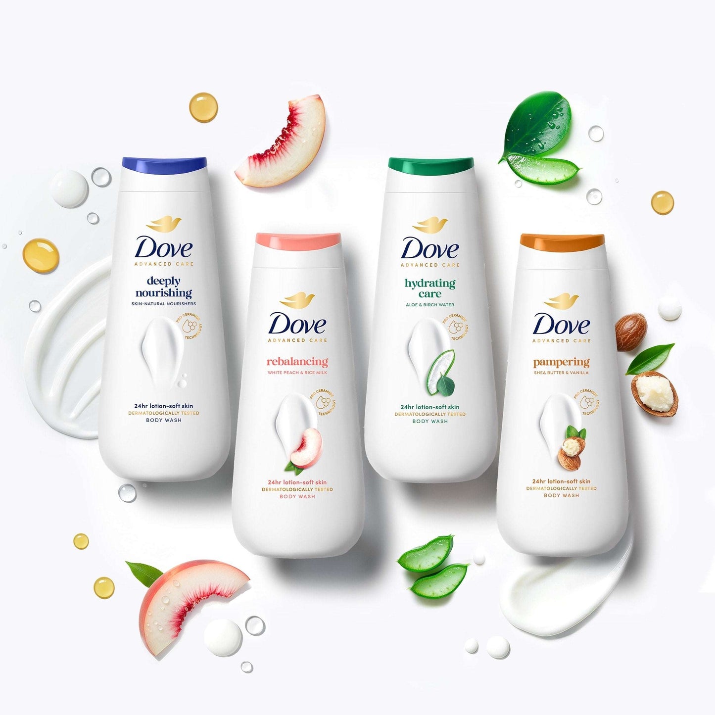 Dove Rebalancing 24hr Moisturisation Advanced Care Body Wash Shower Gel 400ml — image 5