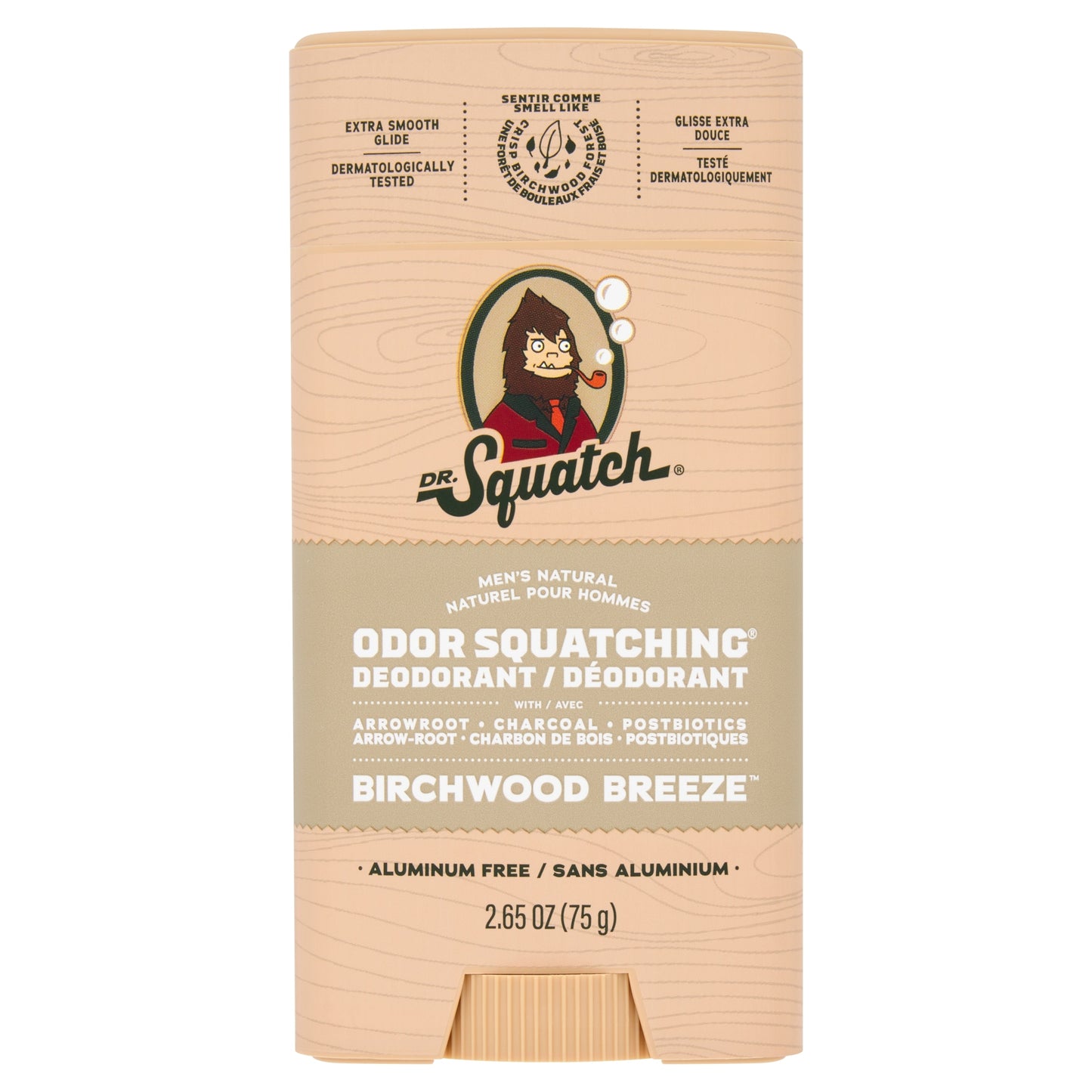 DR. Squatch Natural Stick Deodorant Birchwood Breeze 75g — image 1