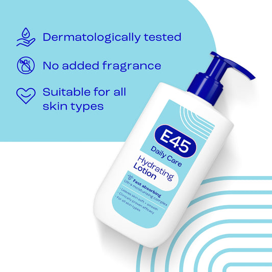 E45 Daily Moisturiser Body Lotion for Dry & Sensitive Skin 400ml — image 2