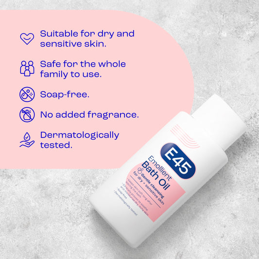 E45 Emollient Bath Oil 500ml — image 2