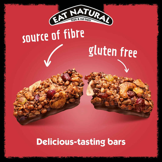 EAT NATURAL Fruit & Nut Bars - Apple, Ginger & Dark Chocolate 3 Pack 40g gallery