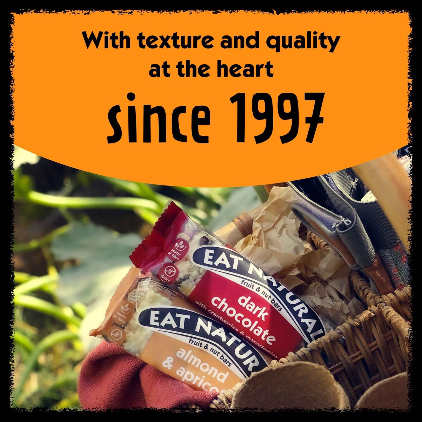 EAT NATURAL Fruit & Nut Bars With Almond, Apricot & Yoghurt 3 X 40g pack shot