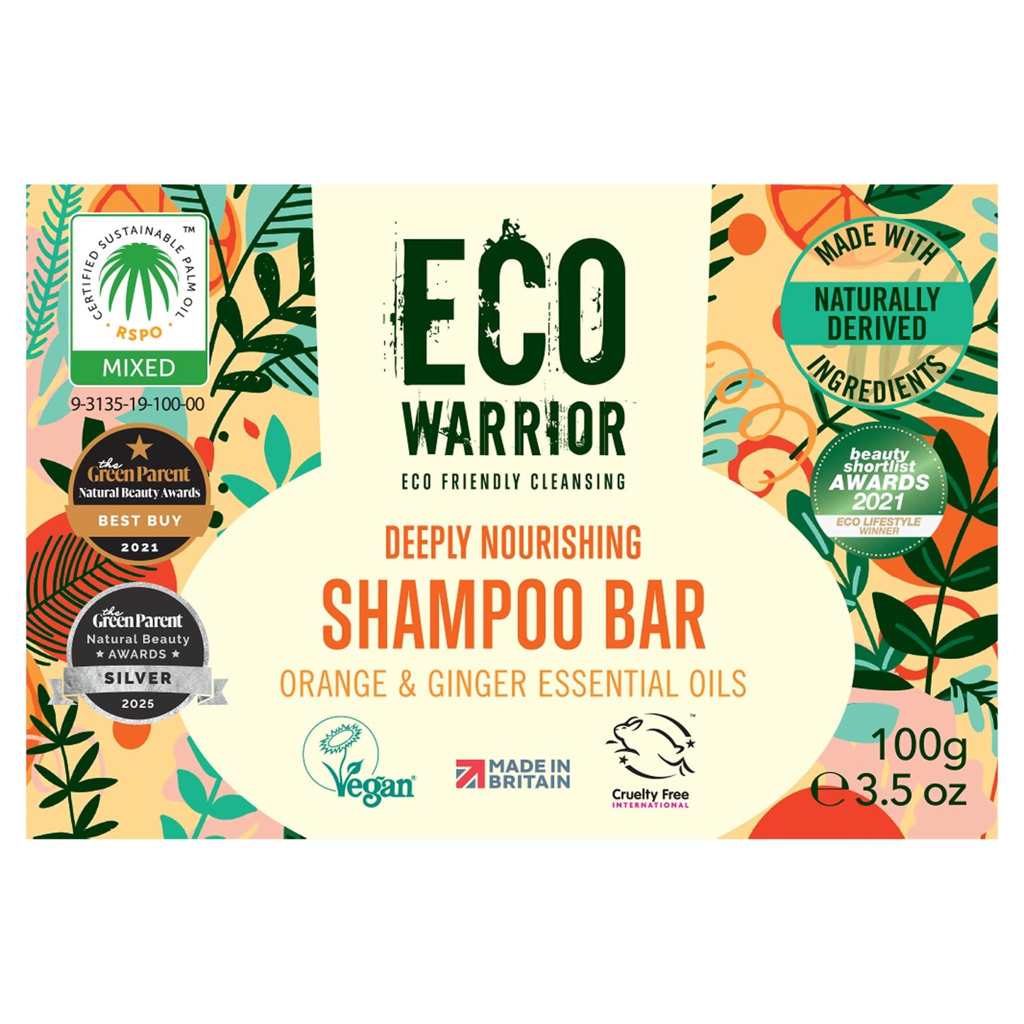 Eco Warrior Shampoo Bar Orange & Ginger 100G — image 1